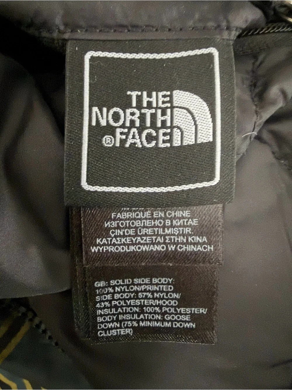 The North Face Kids Reversible Black/Plaid Hooded 550 Quilted Goose Down Jacket